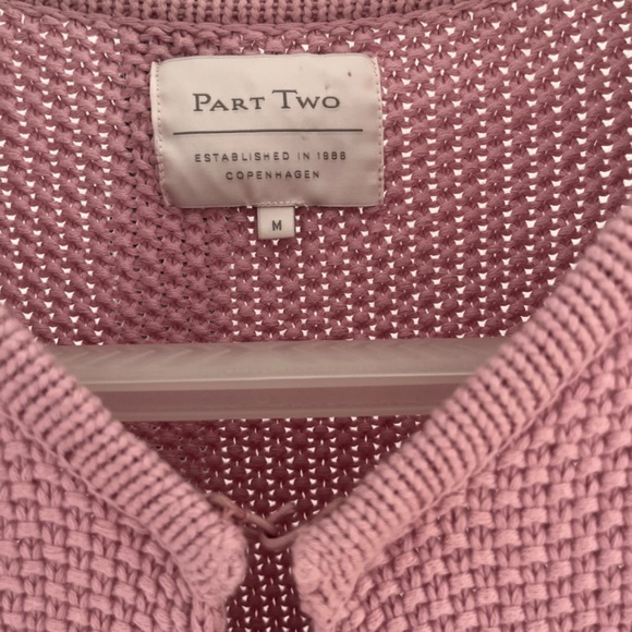 🇩🇰 Light Pink Long Cotton Cardigan Denmark - Picture 2 of 10